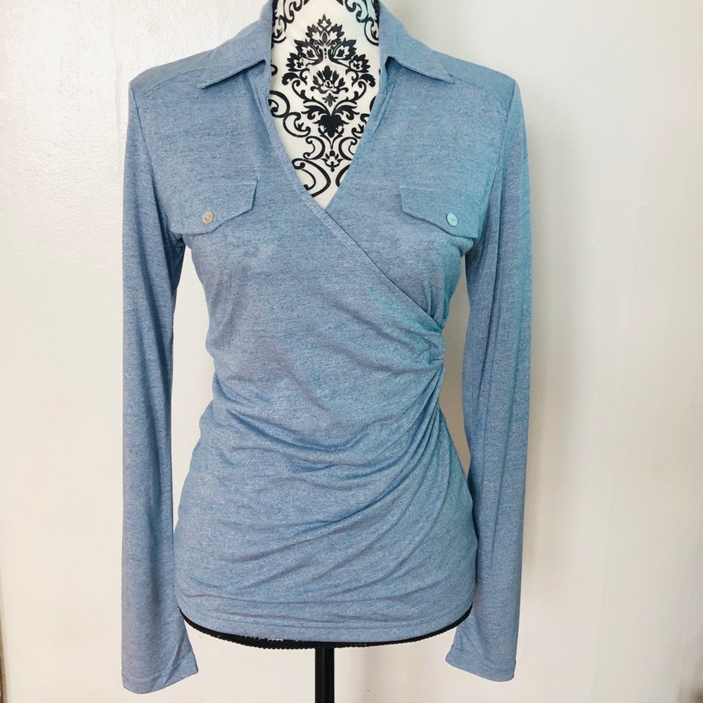 LAST ONE! Long sleeve denim top